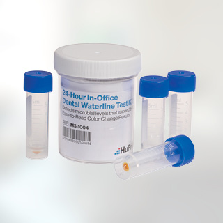 "An in-office waterline testing kit from HuFriedyGroup, used to ensure Dental Unit Waterlines meet CDC and ADA guidelines.